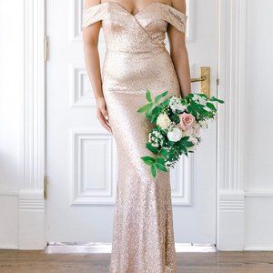 Bardot Sequin Dress- revelry